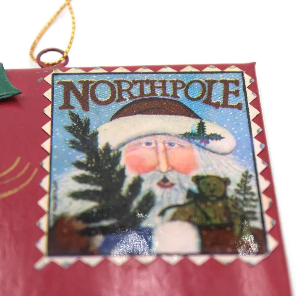 Vintage Metal Letter to Santa North Pole Envelope 4